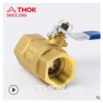 唐科阀门 1寸铜球铜杆重型加厚铜球阀 4分内丝手动二片式黄铜球阀