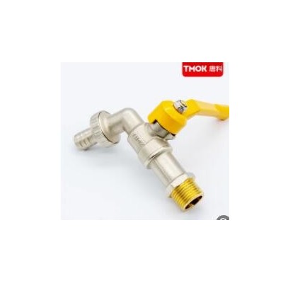 TMOK黄铜阀门dn15铝柄镀镍快开铜水嘴4分外丝加厚户外自来水龙头