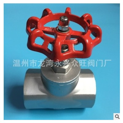 不锈钢截止阀/丝扣截止阀/J15W-16P/美标B型手动截止阀批发