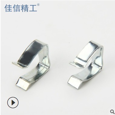 衣架夹簧定 制 电镀不锈钢衣架卡簧配件 五金配件开关弹簧片夹扣图2