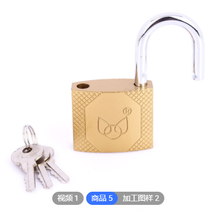 仿铜挂锁多规格家用挂锁学生衣柜电表箱抽屉提铜锁通开小挂锁批发图3