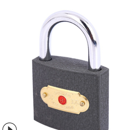 小挂锁 灰色挂锁学校家用办公安全锁头防撬一字灰铁制挂锁批发图2