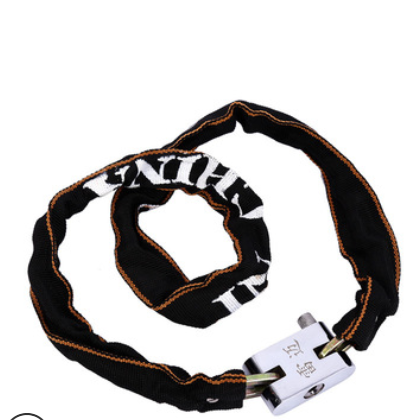 现货供应方头布链锁 包布防水链条锁摩托车锁电动车店铺布链条锁图3