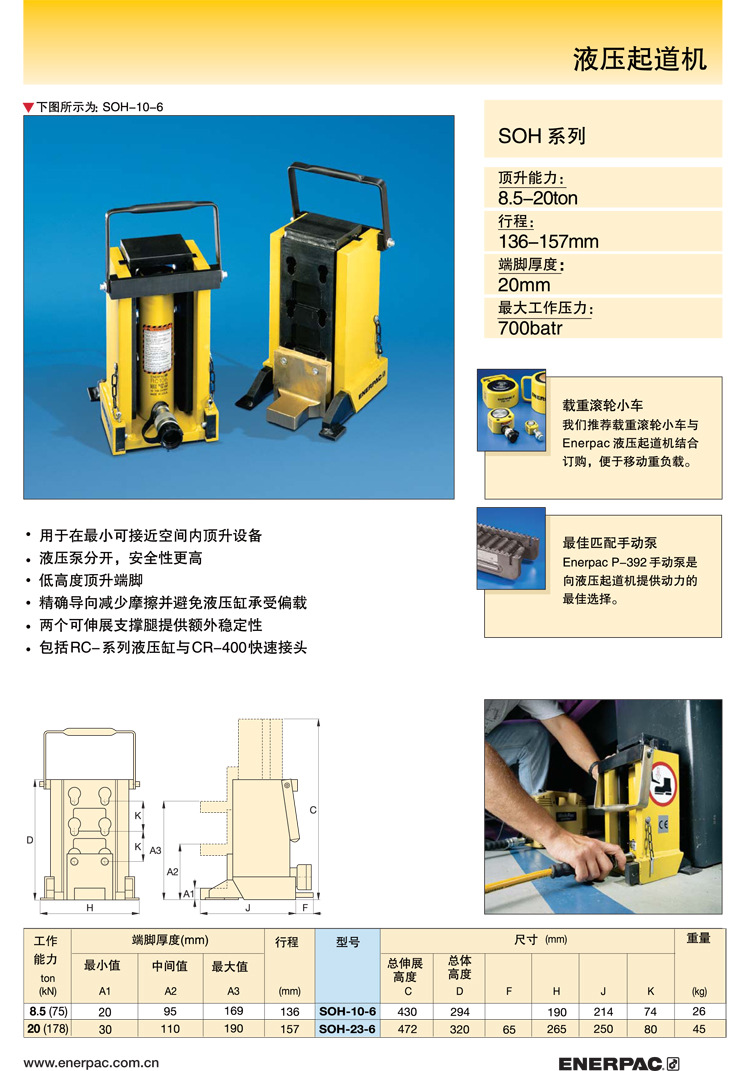 SOH系列液压起道机