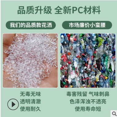 涡轮增压淋浴手持花洒喷头 网红小蛮腰莲蓬头沐浴淋雨过滤花洒图3