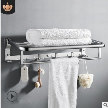 法奥卫浴 浴室不锈钢毛巾架 卫浴五金挂件六件套装浴巾架图3