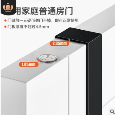 太空铝免打孔门后挂衣钩 卫生间浴室强力粘钩墙壁衣帽钩门背排钩图3