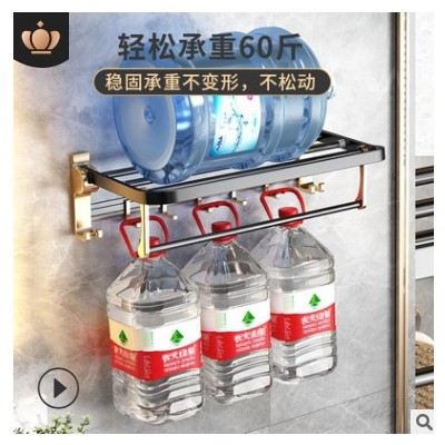 免打孔浴室毛巾置物架 轻奢卫生间卫浴五金挂件套装浴巾架