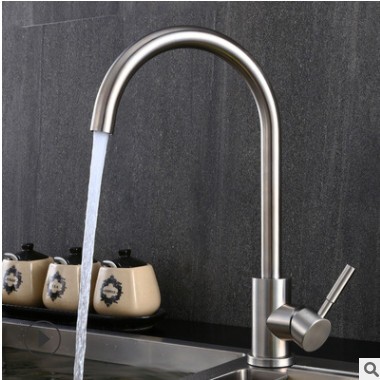 法奥卫浴 食品级304不锈钢无铅厨房水龙头 厨房冷热水龙头图3