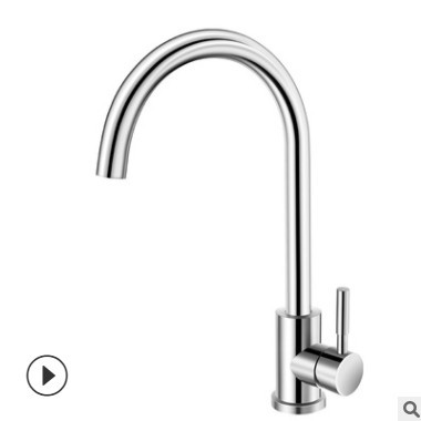 法奥卫浴 食品级304不锈钢无铅厨房水龙头 厨房冷热水龙头图2