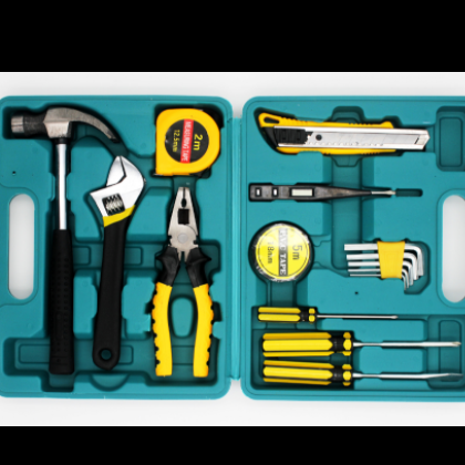 16件套组合工具箱 带数显电笔车载五金工具套装老虎钳内六角 8016图2