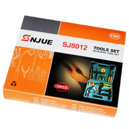 A款五金工具12件套便携式车载应急工具箱套装螺丝刀组合工具8012图2