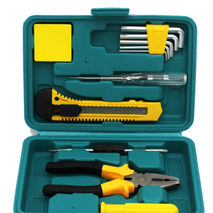小12件套组合工具箱广告礼品便携工具套装车家用五金工具8012E图3