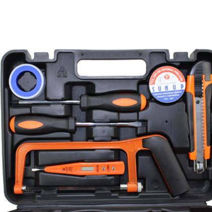 新款13件套家用组合工具箱 高档车载便携五金工具 工具套装301-13图2