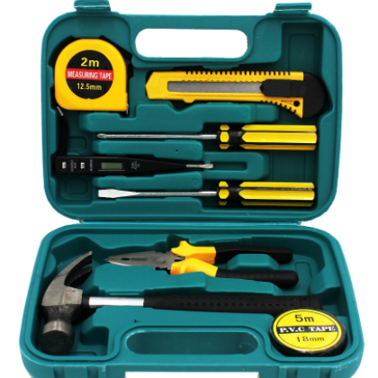 组合工具箱套装 家用五金工具套装 礼品工具带锤子九件套 8009B-1图3