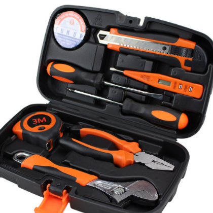 碳钢品质家用五金工具套装车载组盒工具箱扳手款9件套204-9图3