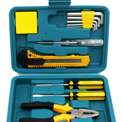 礼品五金工具套小12件套家用组合工具箱11件套装电工工具箱8012A图3