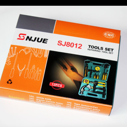SNJUE五金工具箱12件套礼品组盒工具套装随车应急扳手工具8012G图3
