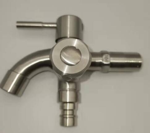 304不锈钢加重龙头 多功能一进二出双用侧开洗衣机水龙头厂家直销图3