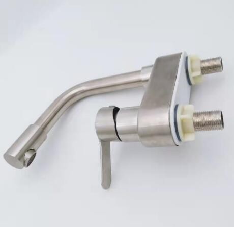 304不锈钢冷热水龙头 台上盆洗手洗脸池面盆双孔水龙头 厂家直销图2