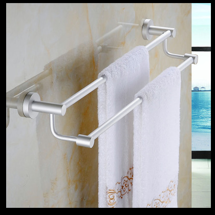 【厂家批发】毛巾架卫生间太空铝浴巾架 浴室卫浴挂件 毛巾杆置物图2