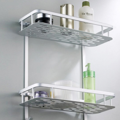 厂家直销 卫生间浴室置物架 太空铝浴巾架 卫浴挂件 毛巾架图3