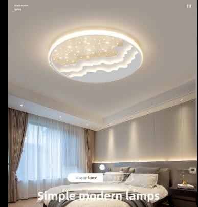 现代简约吸顶灯圆形卧室灯时尚个性书房灯男女儿童房间灯客厅灯具图2