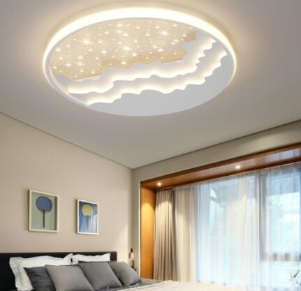 现代简约吸顶灯圆形卧室灯时尚个性书房灯男女儿童房间灯客厅灯具图3