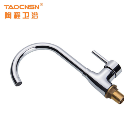 厨房水龙头冷热水槽龙头 洗菜盆龙头 尖三通水龙头 黄铜水龙头图2