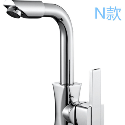 卫浴洁具批发申达斯两联304单孔铜冷热脸盆混水面盆水龙头图2