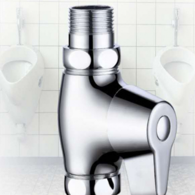 麦水铜快开冲水阀 蹲便器快开式冲洗阀 明装大便阀上进下出冲洗阀