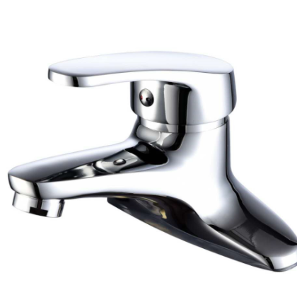 铜赛洛二联厂价直供 卫生间洗脸盆双孔抬启式三孔冷热混水龙头图2