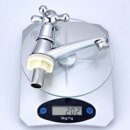 单冷快开水龙头台式面盆龙头 浴室洗脸盆龙头96加厚防溅座式水嘴图2