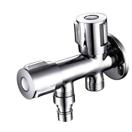 铜一进二出厨房卫生间双出角阀 多功能龙头清洗喷枪 马桶伴侣套装图3