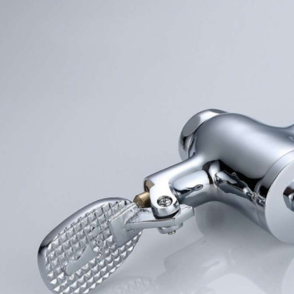 铜卧式可调节脚踏冲水阀 可伸缩脚踏延时自闭阀 蹲便器蹲坑脚踏阀图3