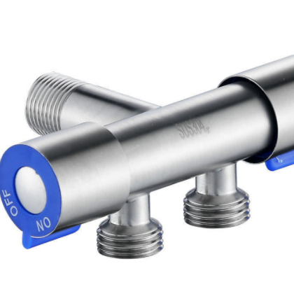 不锈钢铜芯三角阀 多功能加长马桶进水阀 热水器冷热止水三通角阀图2