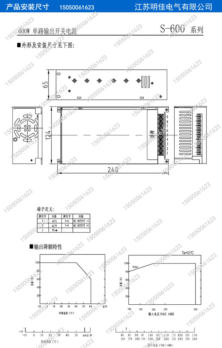 MJ-600W安装尺寸