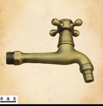 仿古全铜单冷洗衣机旋转水龙头快开加长洗衣机水嘴小龙头单柄单控图3