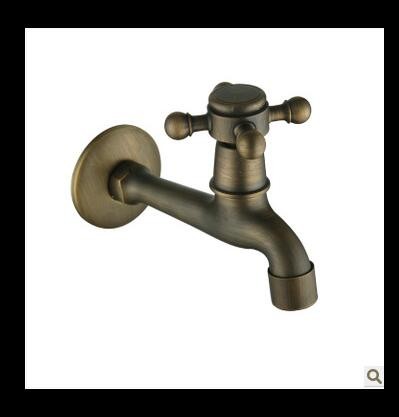 仿古拖把池龙头欧式复古陶瓷阀芯艺术拖把池水龙头入墙式单柄单控图2