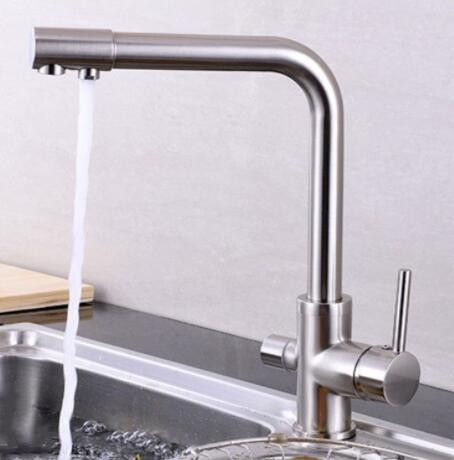 厂家批发直销家装建材水暖五金黑古拉丝仿古金色银色纯净水水龙头图2