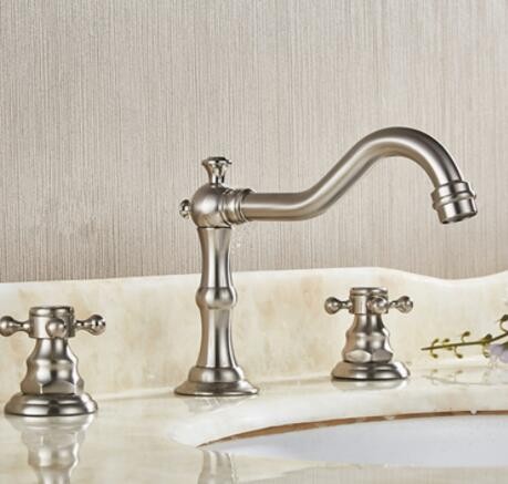 厂家直销批发欧式家装建材水暖五金三孔三件套分离式面盆水龙头图3