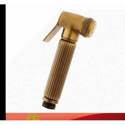 创意全铜仿古金色净身妇洗器增压喷枪清洗屁股冲洗器马桶浇花草