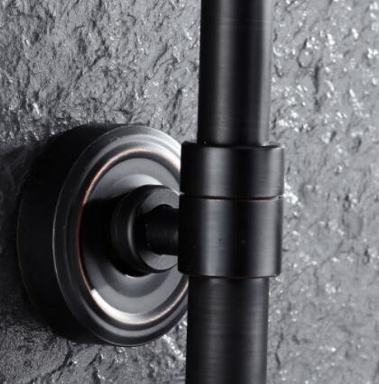 欧式厂家直销黑古铜三档手持套装升降式花洒顶喷淋浴龙头淋浴套装图2