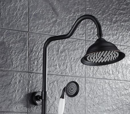 欧式厂家直销黑古铜三档手持套装升降式花洒顶喷淋浴龙头淋浴套装图3