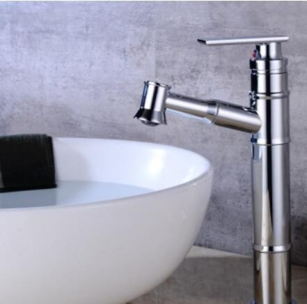 厂家批发直销家装建材水暖五金电镀镀铬台上台下抽拉面盆水龙头图3