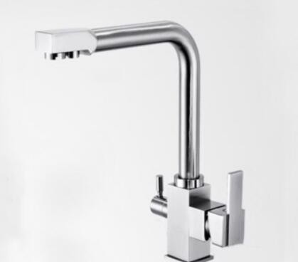 厂家批发直销家装建材水暖五金电镀黑古银色拉丝厨房纯净水水龙头图2