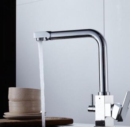 厂家批发直销家装建材水暖五金电镀黑古银色拉丝厨房纯净水水龙头图3