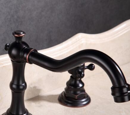 厂家直销欧式家装建材水暖五金台下三孔三件套分离式面盆水龙头图2