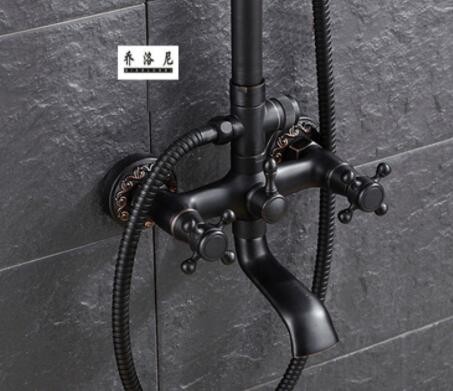 厂家直销铜淋浴两档手持花洒套装 升降式花洒淋浴喷头淋浴龙头图2