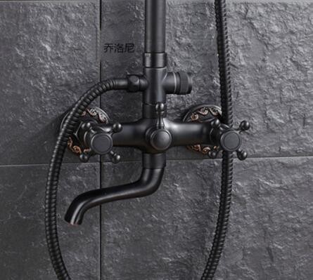 厂家直销铜淋浴两档手持花洒套装 升降式花洒淋浴喷头淋浴龙头